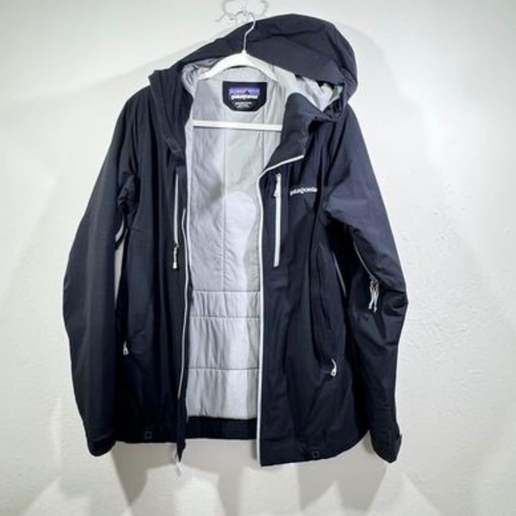 Patagonia Women’s H2no Storm Stretch Waterproof Rain Coat Jacket Black Size M